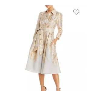 Rickie Freeman for Teri John metallic jacquard dress size 16.  Worn once.